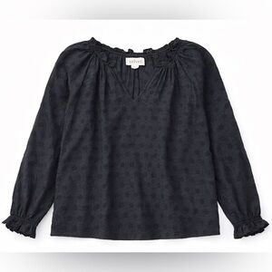 Velvet by Graham & Spencer Black Eyelet Blouse